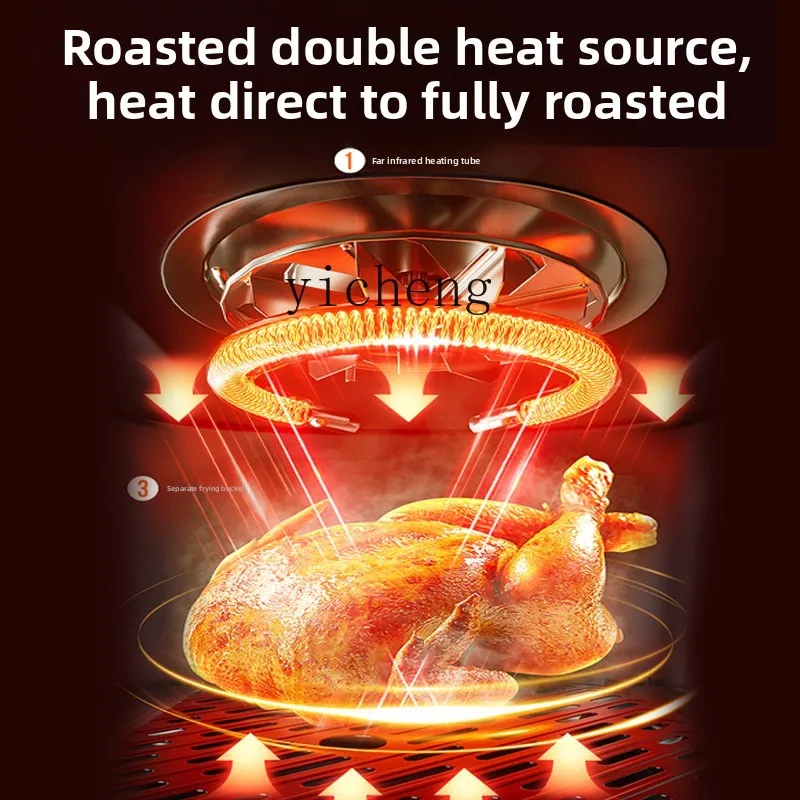 ZZ visual air fryer double heat source household large capacity multi-function electric oven