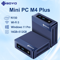 SOYO M4 Plus Mini PC Intel Twin Lake N150 Windows 11 Pro 8/16GB DDR4 256/512GB M.2 SSD WiFi5 BT5.0 USB3.2 Mini Desktop Computer