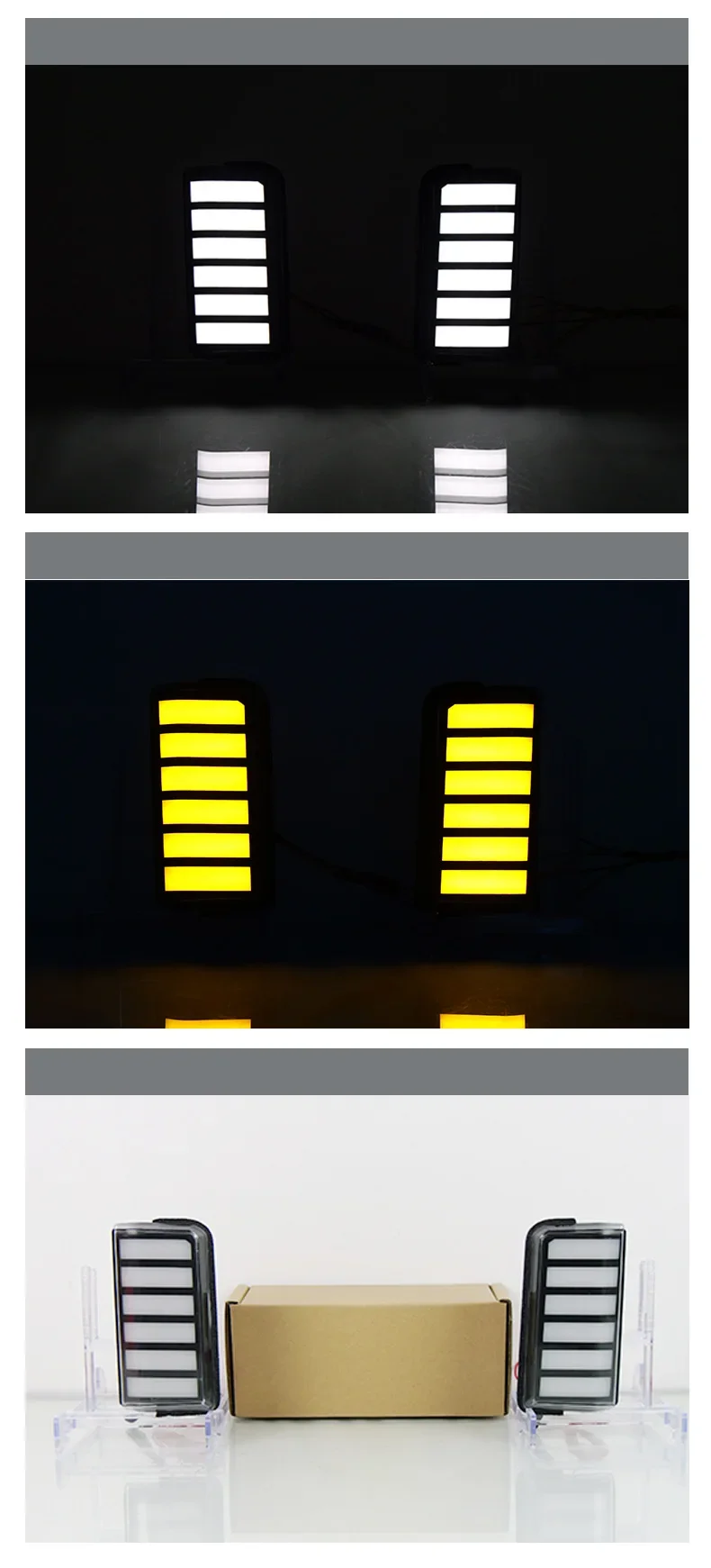 Car Led Rearview Mirror Lights For Toyota LAND CRUISER Prado LC250 2024 2025 DRL Side Mirror Turn Signal Blinker Braking Lights detail image 4