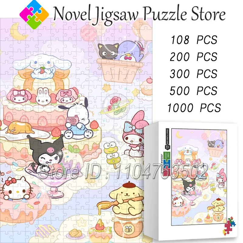 

Sanrio Friends мультфильм персонаж головоломка детская интеллектуальная игра игрушки ручной работы Hello Kitty My Melody Kuromi милые головоломки