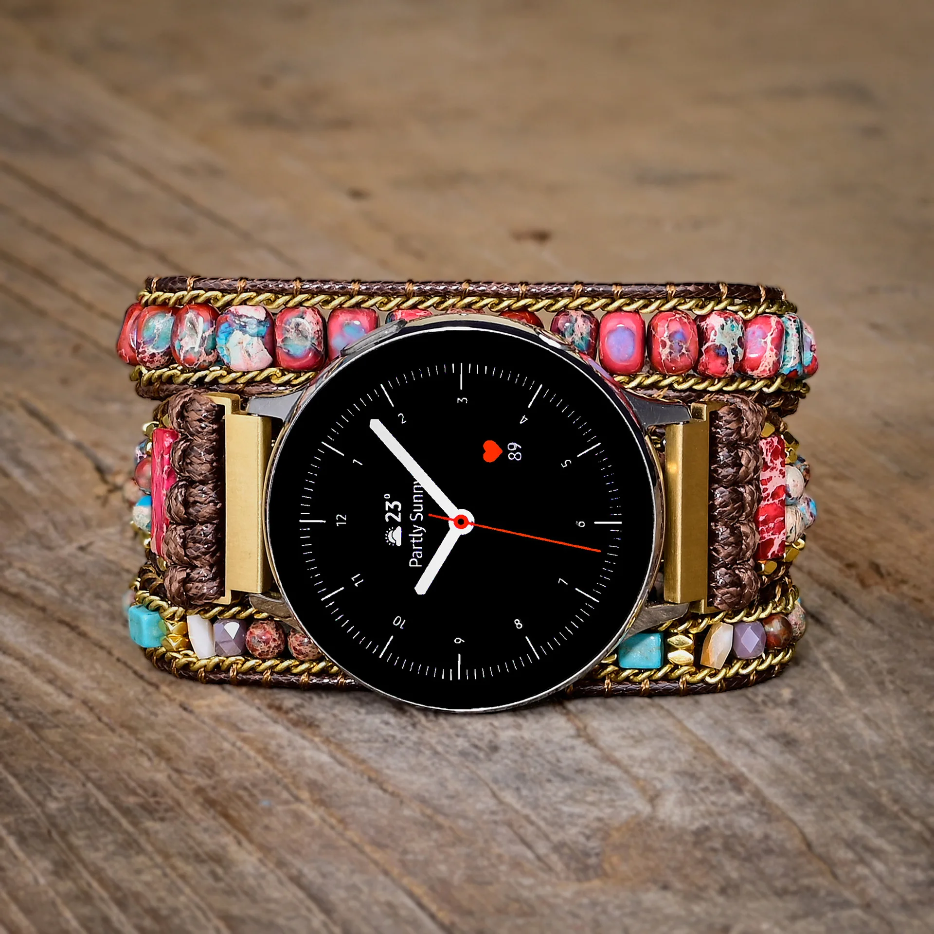 20mm 22mm Band Strap For Amazfit Bip 3 3Pro GTR 4 GTS 2 3 4 4 Mini Bohemian Natural Stone Bracelet Galaxy Watch 3 4 5 5Pro 45mm