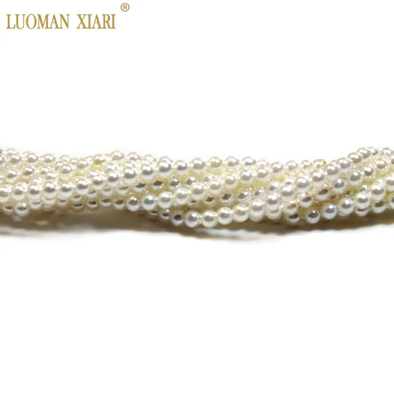 Wholesale AAA 2mm 3mm White imitation Pearl Beads Natural perfectly Round Beads For Jewelry Making DIY  Bracelet Necklace