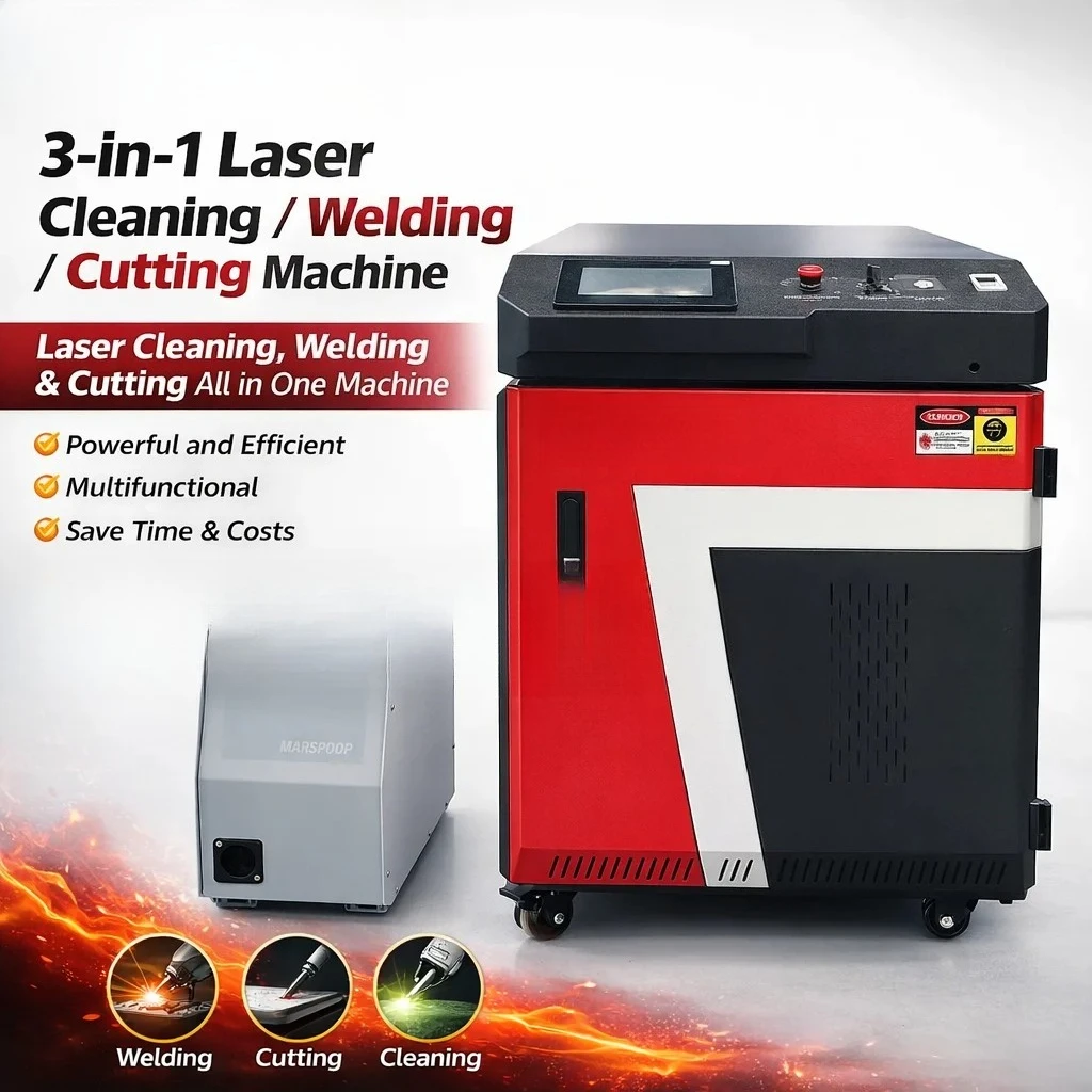 Applicable to Compact 3-in-1 Handheld Laser Cleaning Machine Industrial-Grade Lazer Cleaning Device 1.5kW 2000W 3000W New Laser