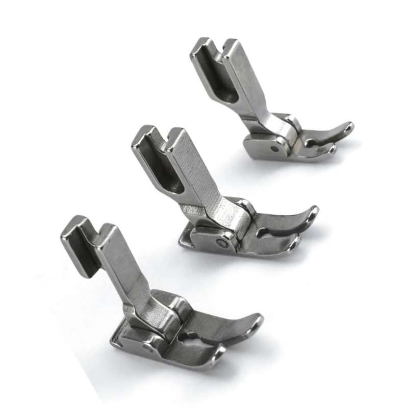 3 Pack Industrial Sewing Machine Presser Feet High Durability Steel Texture Dropship