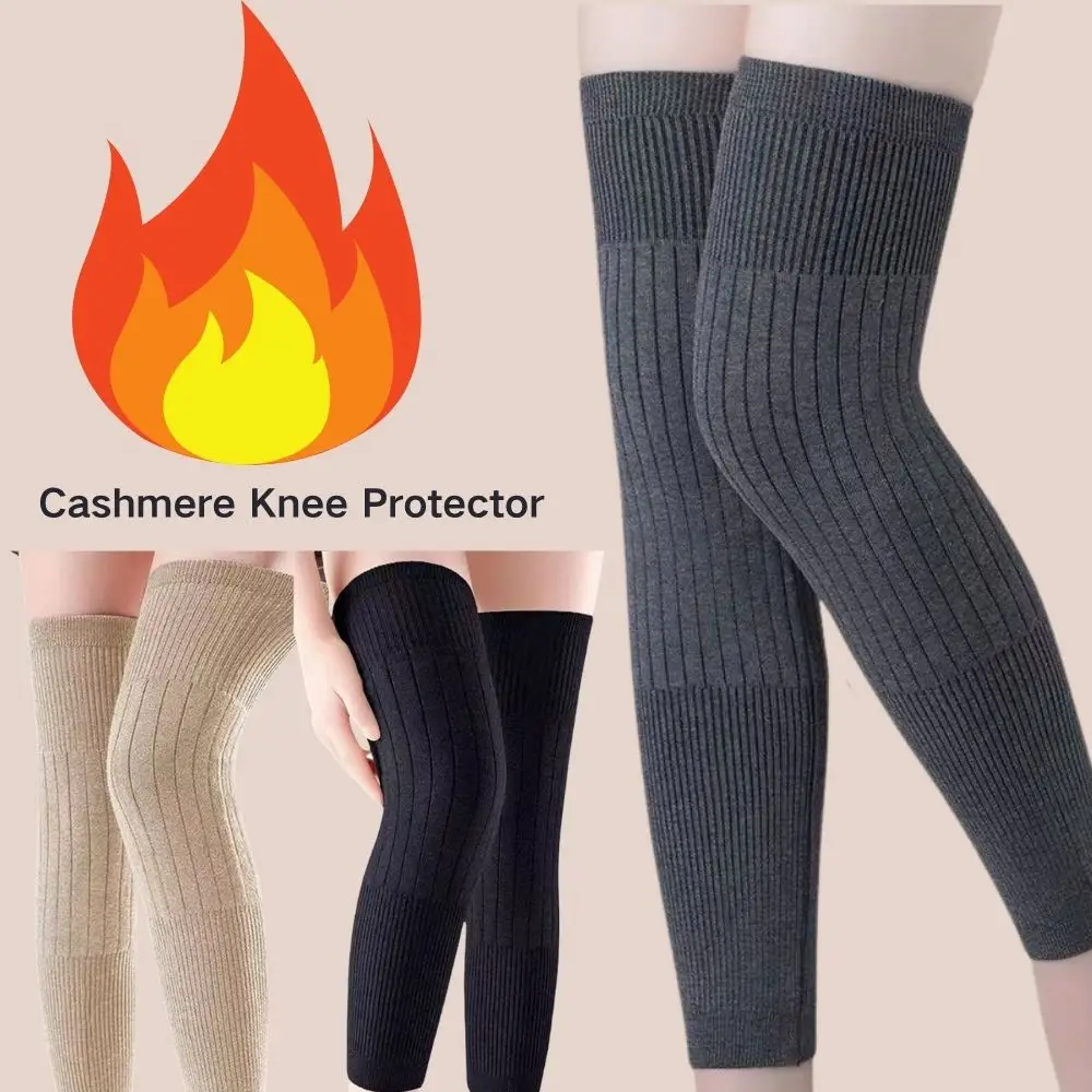 แผ่นรองเข่าขนแคชเมียร์คุณภาพสูง หนานุ่ม อุ่นสบาย ป้องกันลม กันหนาว สำหรับผู้หญิงและผู้ชาย