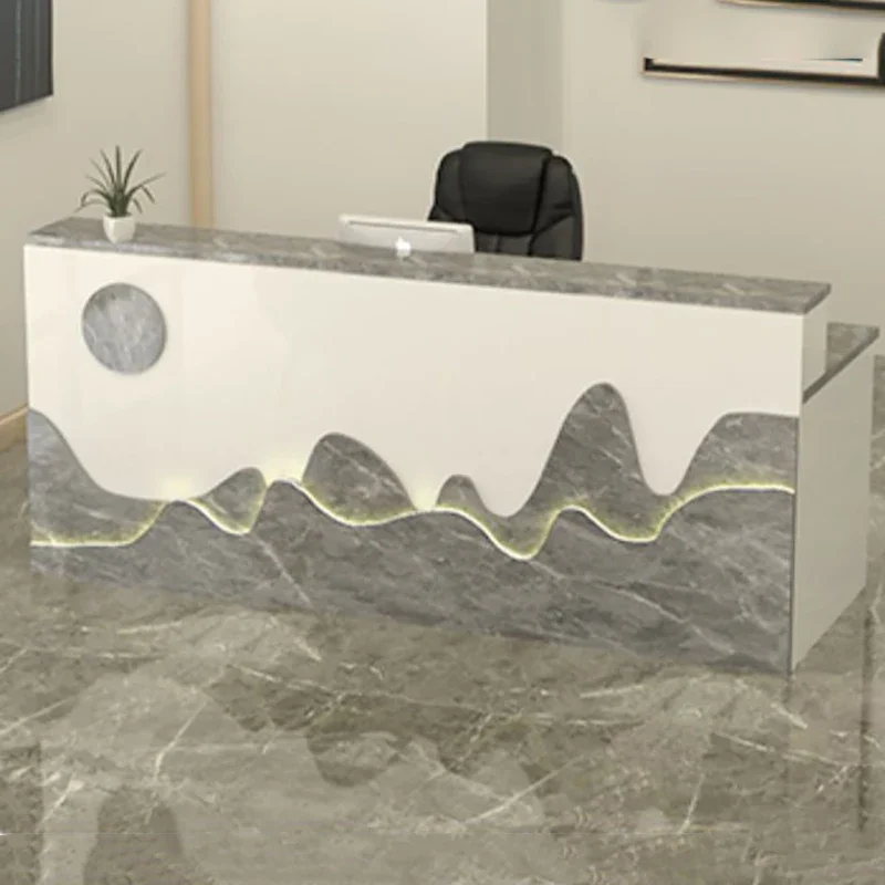 

Tables Serving Boards Corner Reception Desks Classic Nordic Design Reception Desks Beauty Salon Mostrador Commercial Furniture