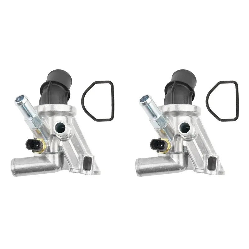 

2X New High Quality Car Thermostat Thermostat Assembly 68027612AA 068027612AA For Jeep Wrangler 2.8 CRD 2007 - 2010