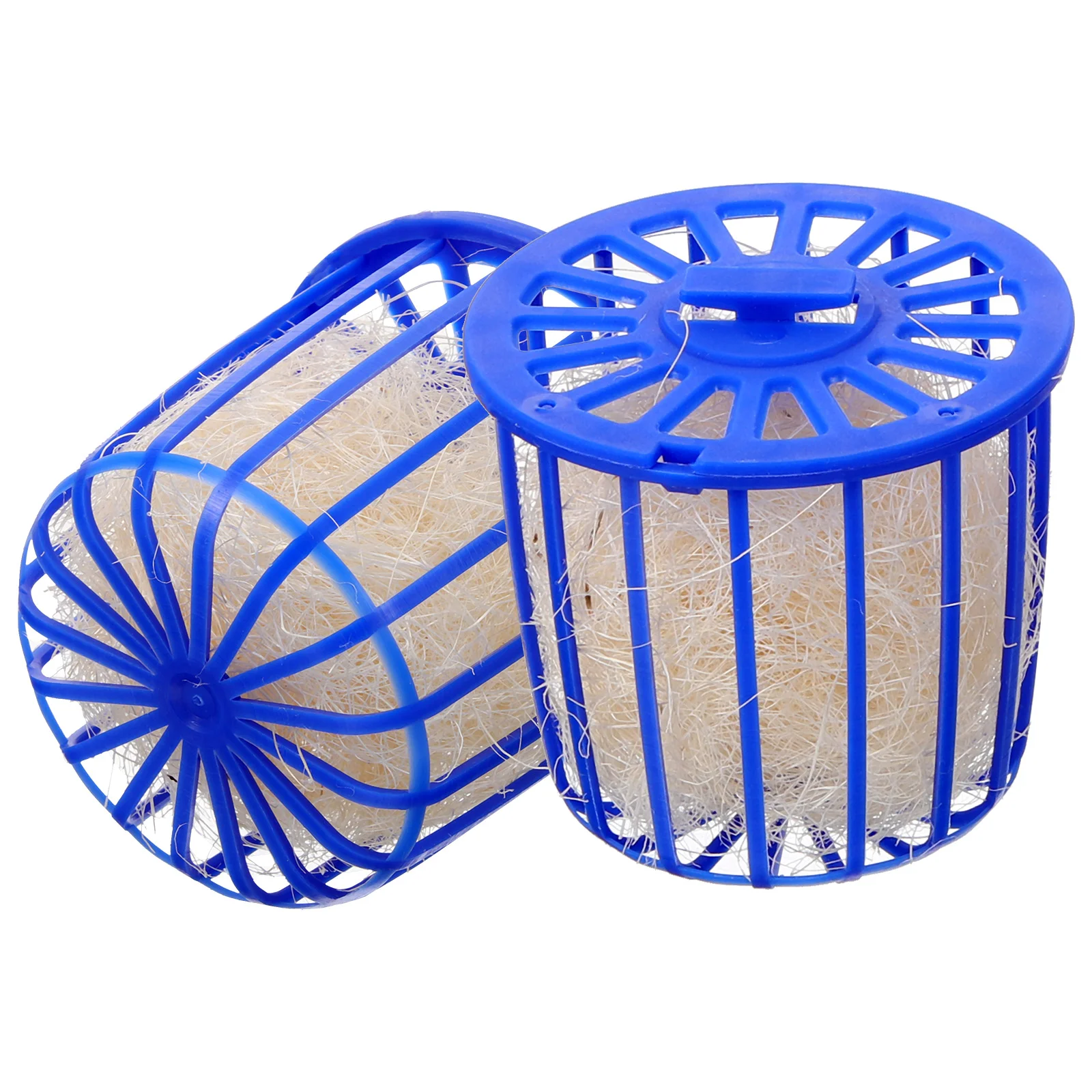 2 uds. Nido de Pájaro de juguete, jaula colgante, casa para masticar, sartén canaria, cuenco para palomas, plástico azul