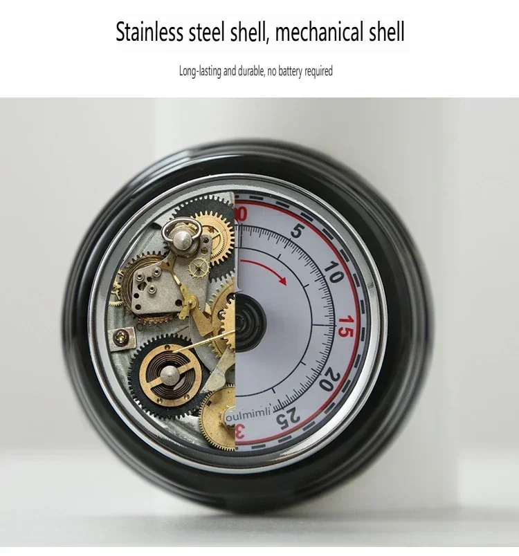 مؤقت ميكانيكي للمطبخ، توقيت الطبخ، تذكير، إدارة الوقت البصري، ساعة منبه تعلم العد التنازلي، شفط مغناطيسي #3