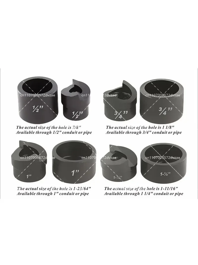 1/2' to 2' Knockout Hole Punch Driver Kit Electrical Conduit Hole Cutter Set Tool for Plumbing And Electrical Work