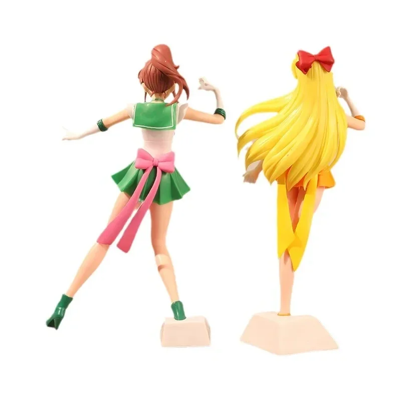 22cm Sailor Moon Anime Figurine Hino Rei Mizuno Ami Sailor Mars Mercury Decor Ornament Pvc Action Model Kid Charm Gift Hobby Toy view 4