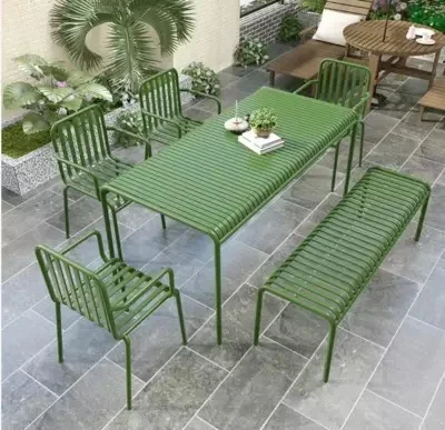 Nordic simple leisure garden villa outdoor sofa tables and chairs wrought iron courtyard waterproof light luxury balcony coffee