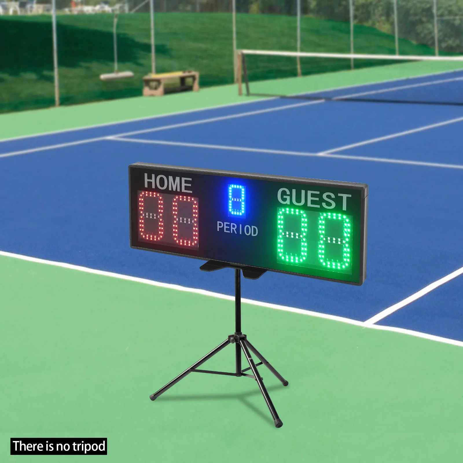 Elektronisch scorebord Draagbaar wedstrijdscorebord voor tennisbasketbal Biljart Basketbal LED-scorebord Afstand 30M