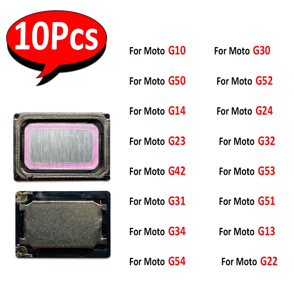 10 sztuk ， Przednia górna słuchawka douszna Odbiornik głośnika do Moto G52 G14 G10 G24 G23 G32 G42 G53 G30 G31 G50 G51 G34 G13 G54 G22