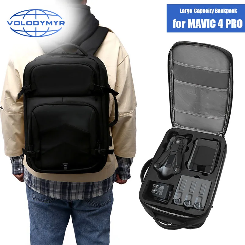 

VOLODYMYR Carrying Case for DJI MAVIC 4 PRO Travel Storage Bag for RC 2/1 PRO2 Remote Control Protective Organizer Drone