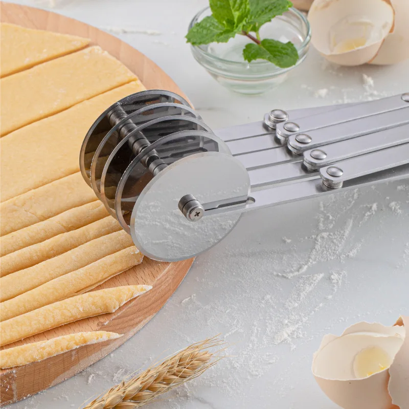 3/5/7 Wheel Cutter Dough Divider Dough Knife Flexible Roller Blade Pizza Pastry Peeler Stainless Steel Baking Pan Tool