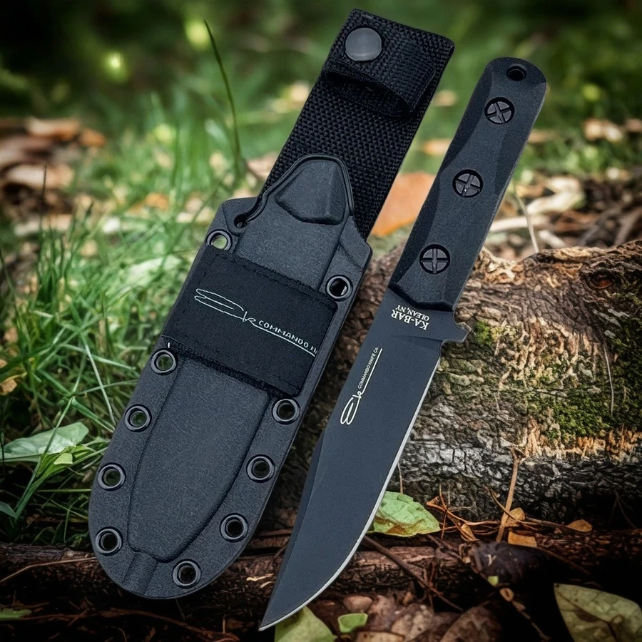 

KB EK50 Outdoor Knife 8Cr13MoV Steel Fixed Blade Hunting Tactical Tool with Nylon Handle Sheath EDC