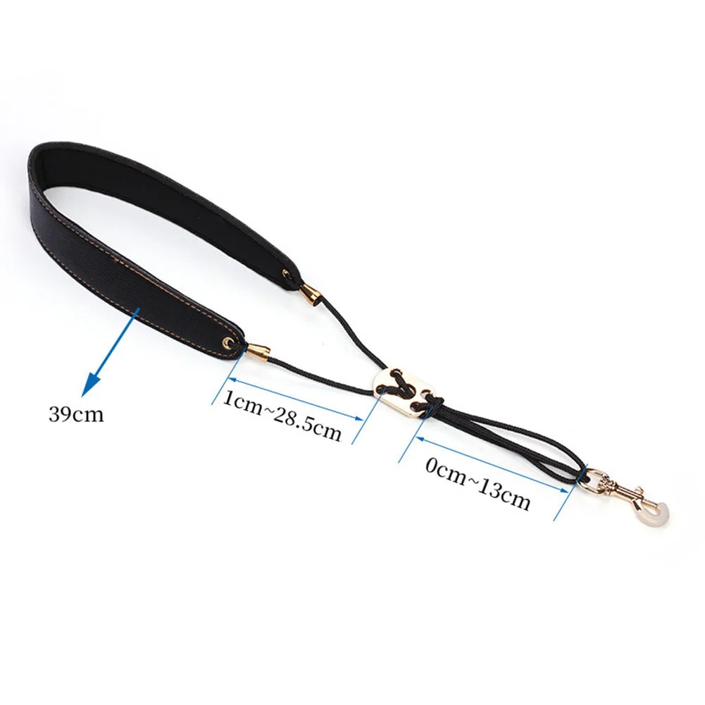 Soft Leather Saxophone Neckband  Conforms to Human Neck Curvature  Easy Installation  Compatible with Various Wind Instruments