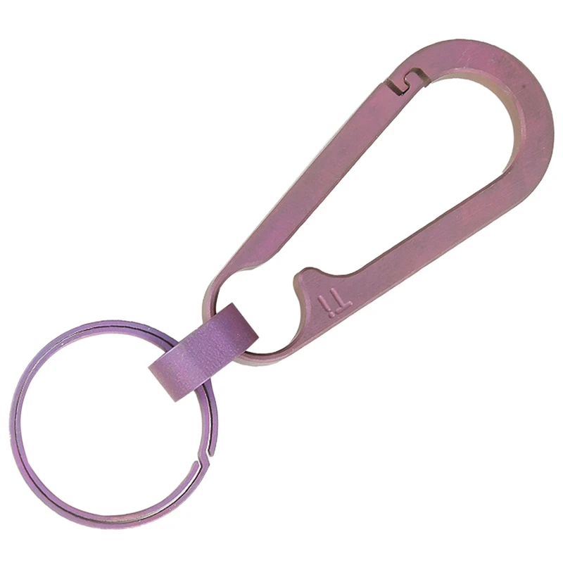 Сверхлегкий карабин RISE из авиационного титана, брелок, креативный подарок с кольцом для ключей из титана 26 мм