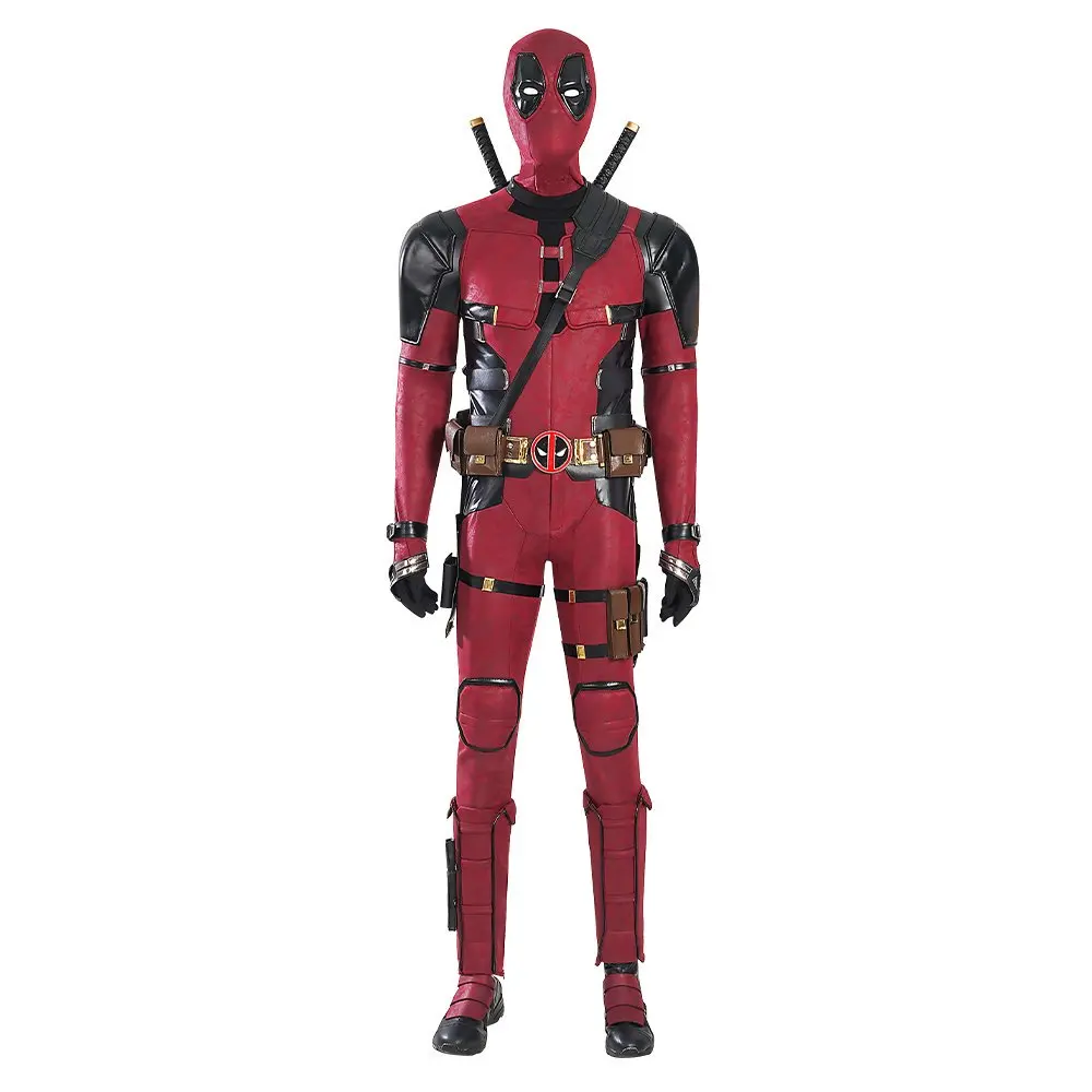 

New Dead-pooling 3 Wade Winston Wilson Jumpsuit Belt Accessories Mask Cosplay Costume To Choose Movie Anti-hero Suit Halloween