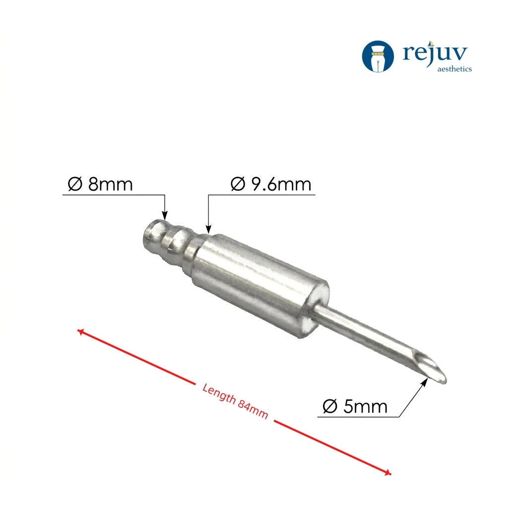 IV Spike Stainless Steel Liposuction Infiltration Spike Compatible with Infiltration Tubes Aspiration of Saline Solution