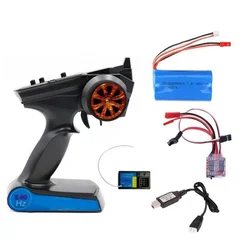 2.4G CH3 Remote Controller Kit Transmitter ESC Receiver Battery Set for WPL C14 C24 MN D90 MN99S RC Car Upgrade Parts