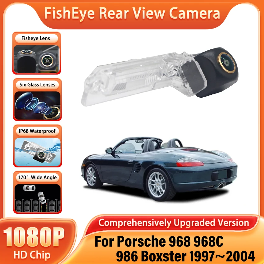Камера заднего вида ночного видения, резервная камера HD CCD, широкоугольная для Porsche 968 968C 986 Boxster 1997 ~ 2000 2001 2002 2003 2004