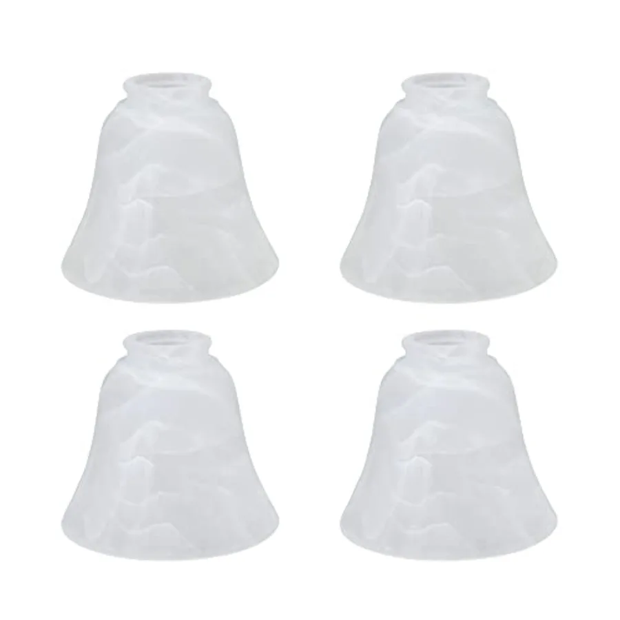 

23027-4A Transitional Alabaster Bell Shape Ceiling Fan Glass Shade.2-1/8"Fitter.Size:5-3/8"D x 4-3/4"H.4Pcs/Pack