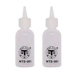 2 Stuks 50Ml WTS-001 Plastic Vloeibare Alcohol Fles Dispenser Rosin Flux Pasta Voor Mobiele Telefoon Pcb Reiniging Lassen En Reparatie Tool