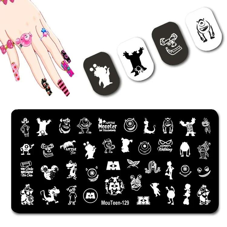 DISNEY Donald Duck Stamping Plates Mickey Mouse Nail Stamp Plate Disney Cartoon Nail Art Molds #130