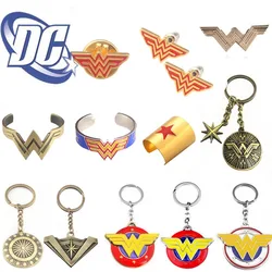 DC Comics Cartoon Creative Wonder Woman Key Ring Men Women Metal Keychain Pendant Key Chain Accessories Fashion Birthday Gifts