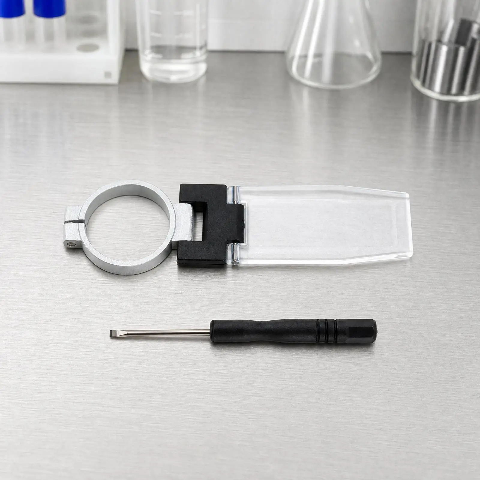 Salt Water Tester Cover Metal Replacement Plate for Refractometer with Viewing Window Hinge