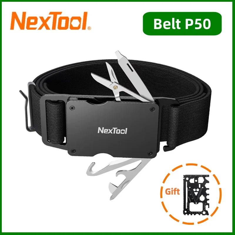 NexTool P50 Multifunctional Belt Men Waist Buckle Repair Tool Screwdrivers Scissors File Bottle Opener SIM Card Pin Hand Tools