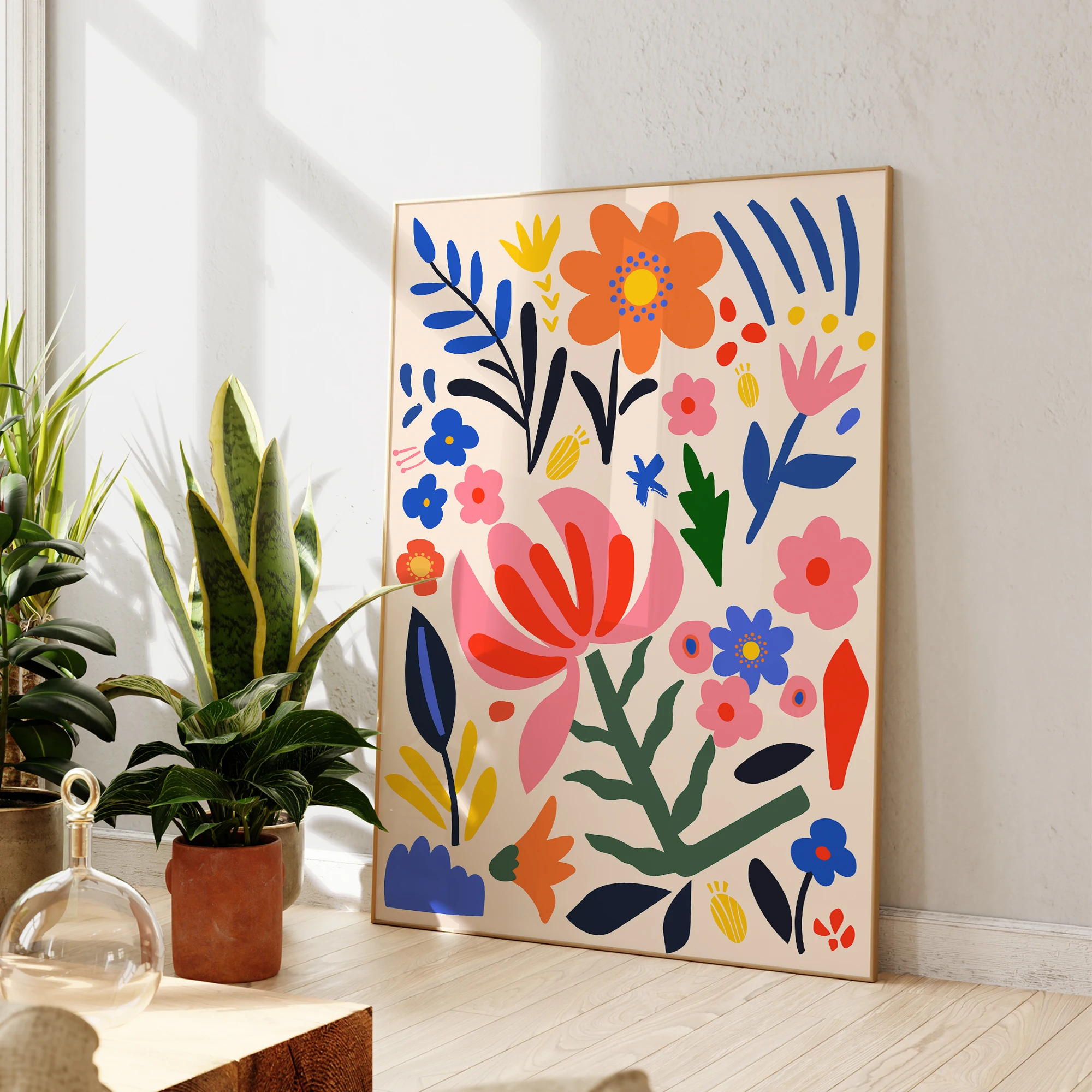 Modern Minimalistic Bouquet Of Flowers Wall Art Prints Canvas Painting Poster Picture For Living Room Girls Bedroom Home Decor