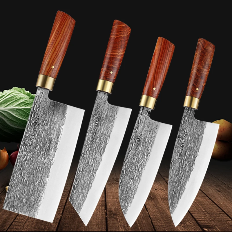 

1-7pcs Kitchen Knife Professional Japanese Chef Knives 5CR15 High Carbon Stainless Steel Meat Cleaver Slicer Santoku Knife