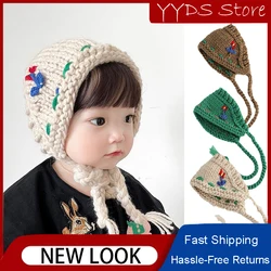 Mori System Girls Hair Bands Autumn and Winter Handmade Crochet Flower Ethnic Wind Children's Wool Hair Band Baby Headband