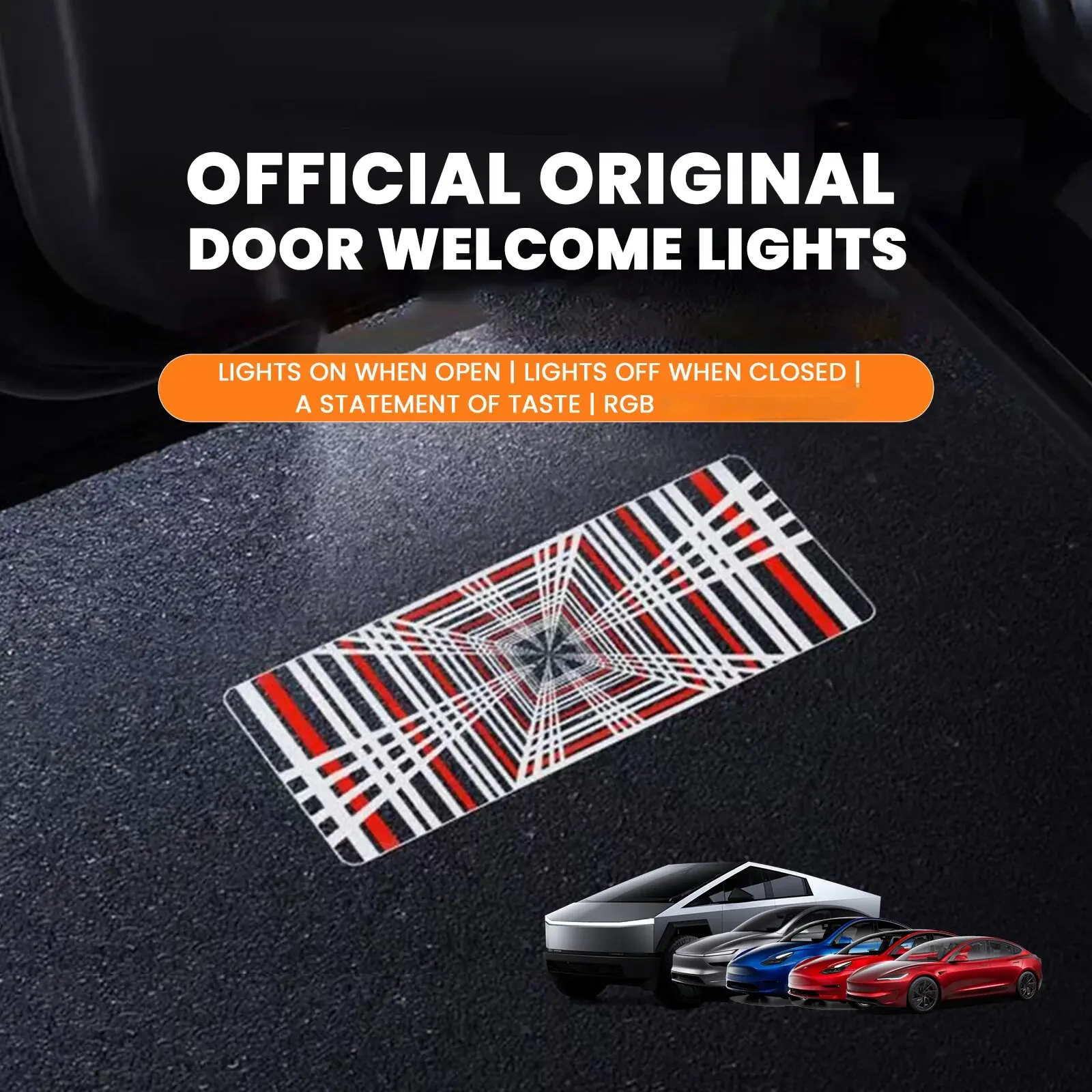 2PCS Performance Puddle Lights for Tesla Model Y Juniper / Model 3 Ultra-Bright Logo Light Door Projector Lights