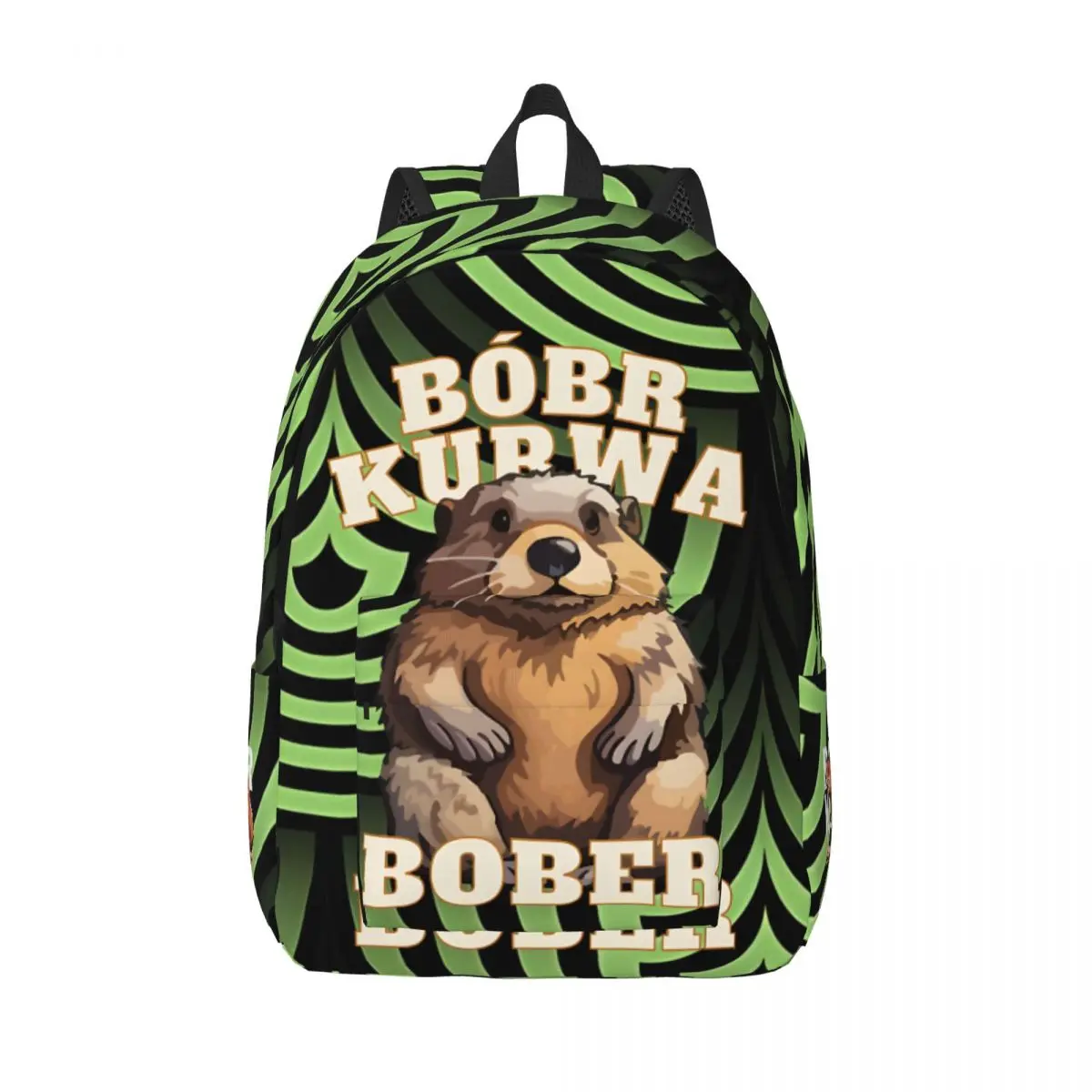 Campus Bobr Kurwa Bober Beaver Meme Retro Washable High Street Bobr kurwa Children's Bags College Student Rucksack For Gifts