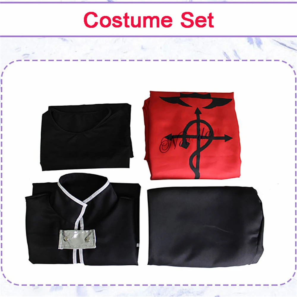 Anime Cos Fullmetal Alchemist Cosplay Edward Elric Cosplay Outfit Red Coat Halloween Women Men Uniform Wig Cosplay Costume