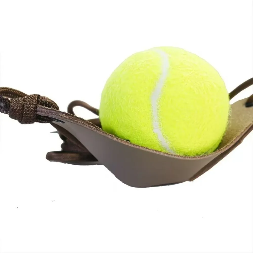 Fashionable Slingshot Leather Thrower Leather Pocket Golf Ball Stone Throwing Rope Stone Throwing Tool Sheepdog Holster Keychian