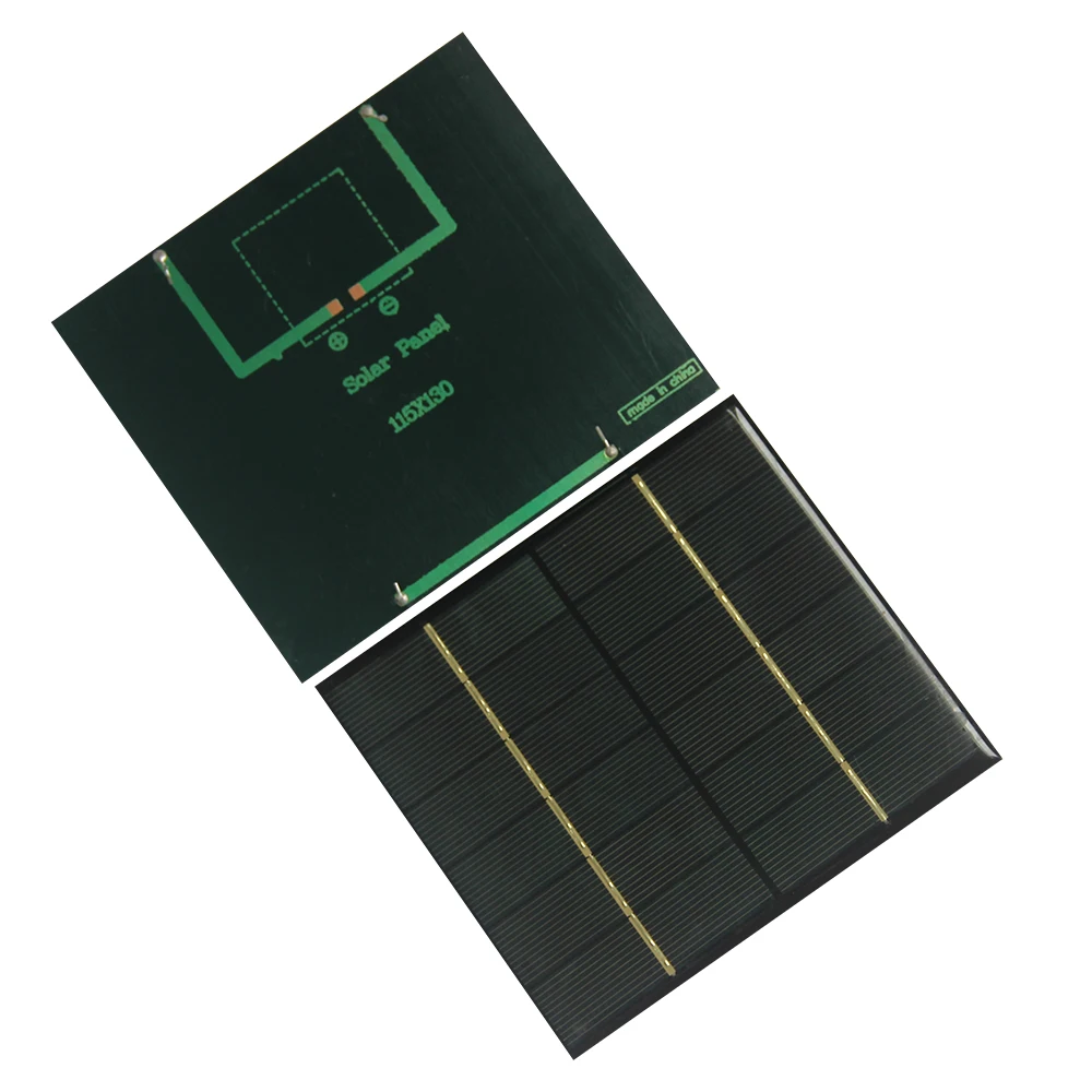 BUHESHUI 6V 2.5W Module de cellule solaire panneau solaire polycristallin pour chargeur de batterie 3.7V chargeur solaire bricolage 115*130MM 5 pièces/lot