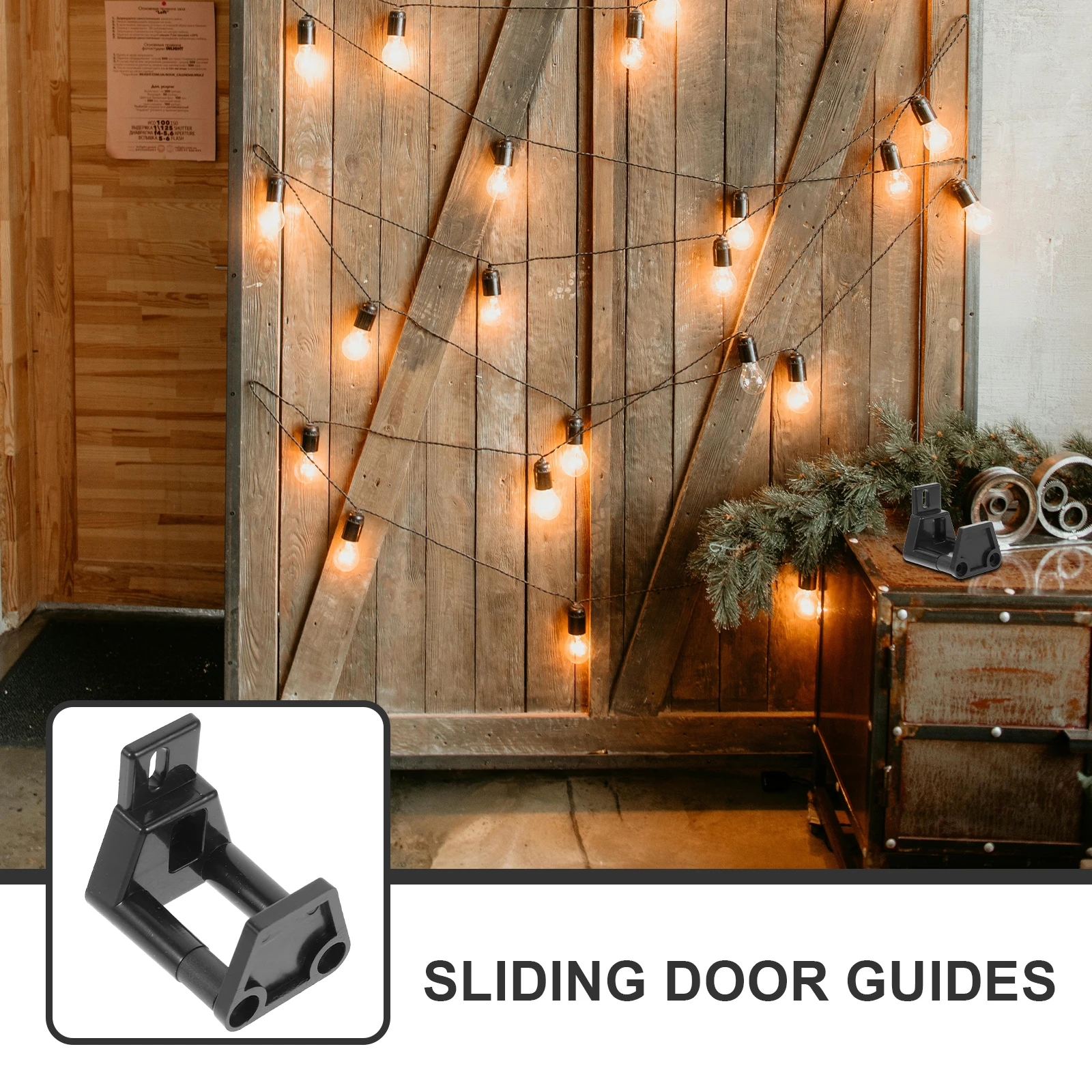 

Barn Floor Guide Sliding Bottom Guide Nylon Stopper Sturdy Steel Sliding Door Accessory Closet Door Track Stabilizer Durable