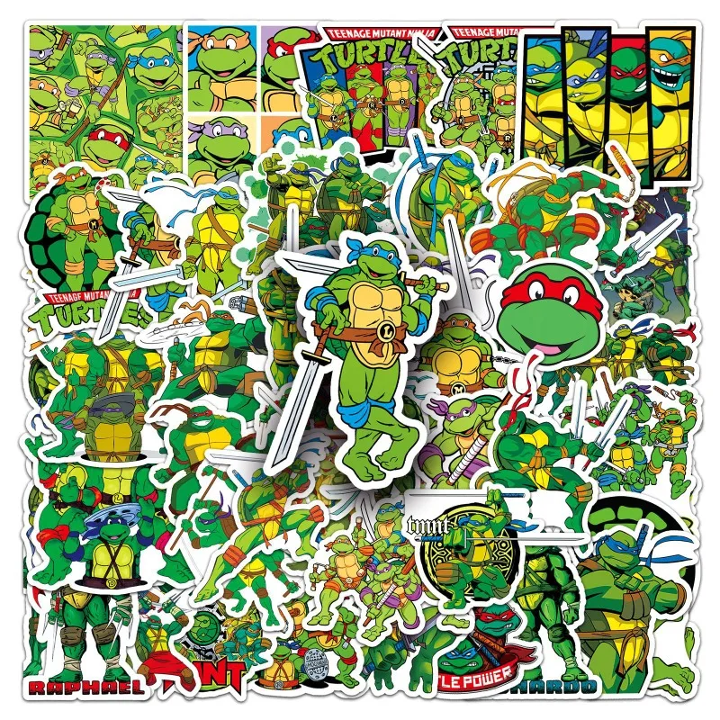 50pcs Ninja Turtle Anime Stickers Suitcase Water Cup Stationery Mobile Phone Car Scooter Laptop Refrigerator Decoration Stickers