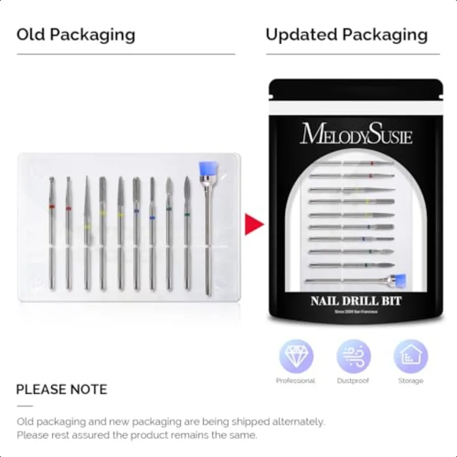 10 stks nagelboren set 3 32 inch diamant nagelriem nagelbits kit voor nagelboor EFile manicure pedicure remover gereedschap voor acry