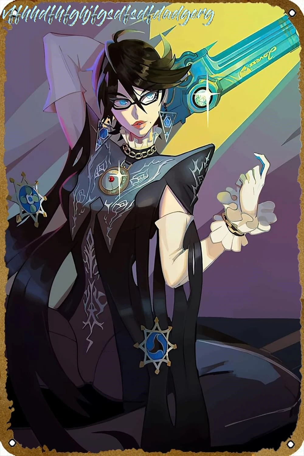 bayonetta game Game Poster Metal Tin Sign Gift For Game Gamer 12 x 8 Inch sign