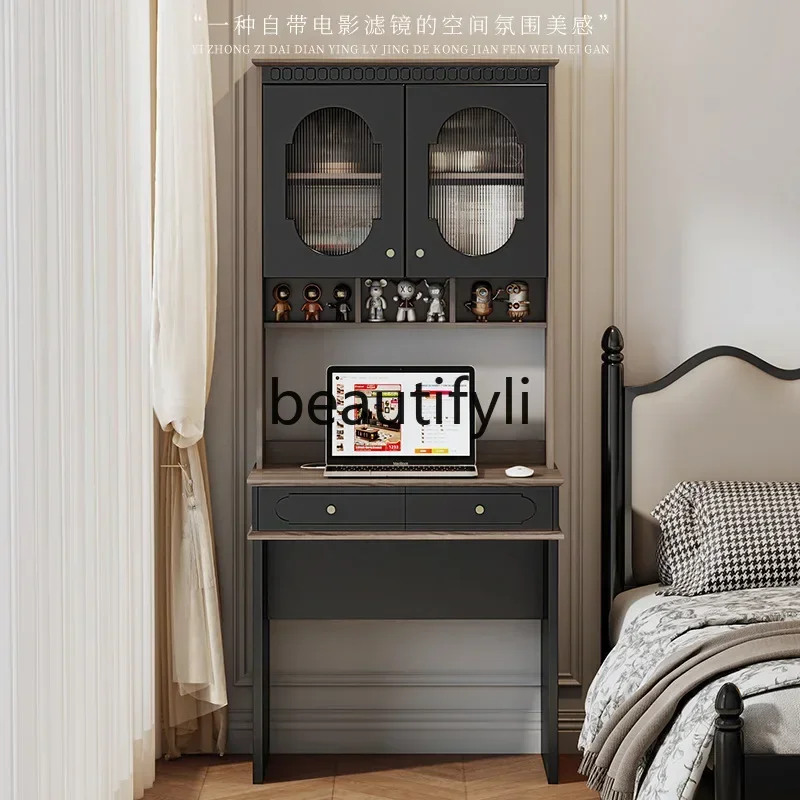 32 Medieval desk bookcase integrated small single desk household computer desk dresser