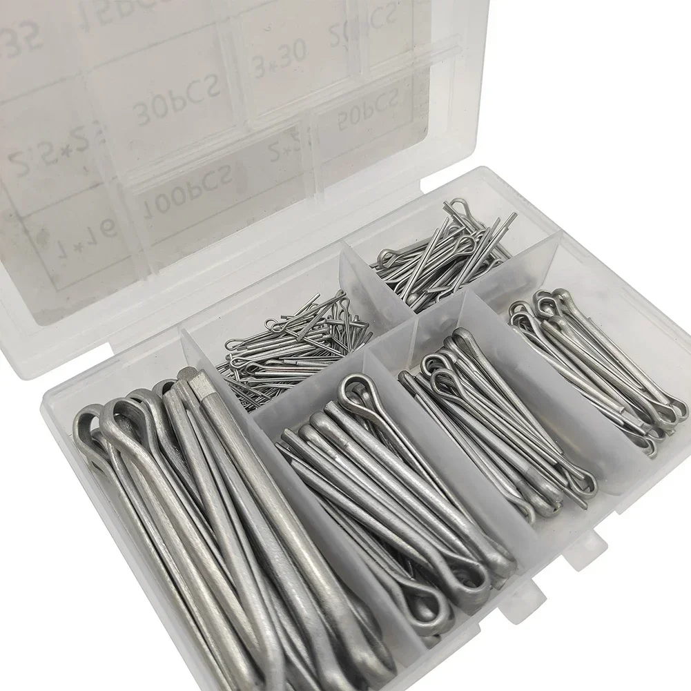 230Pcs Cotter Pins Hairpin Pins Spring Cotter Screw Retaining Pins Locating Pins U-shaped Positioning Pin Hairpin Straight Tool