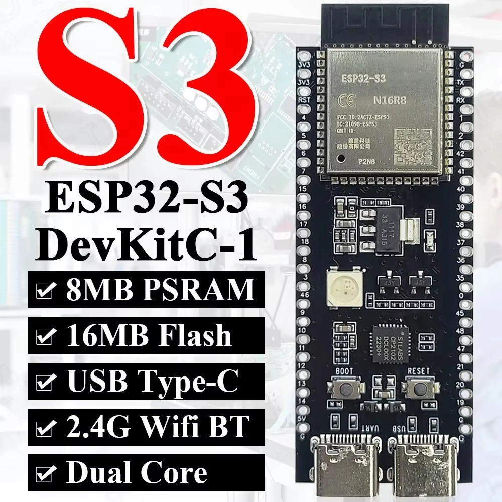 placa-de-desenvolvimento-de-modulo-wifi-para-arduino-esp32-s3-devkitc-1-bt-24g-16mb-flash-8mb-psram-44pin-cp2102-tipo-c-n16r8-esp32-s3