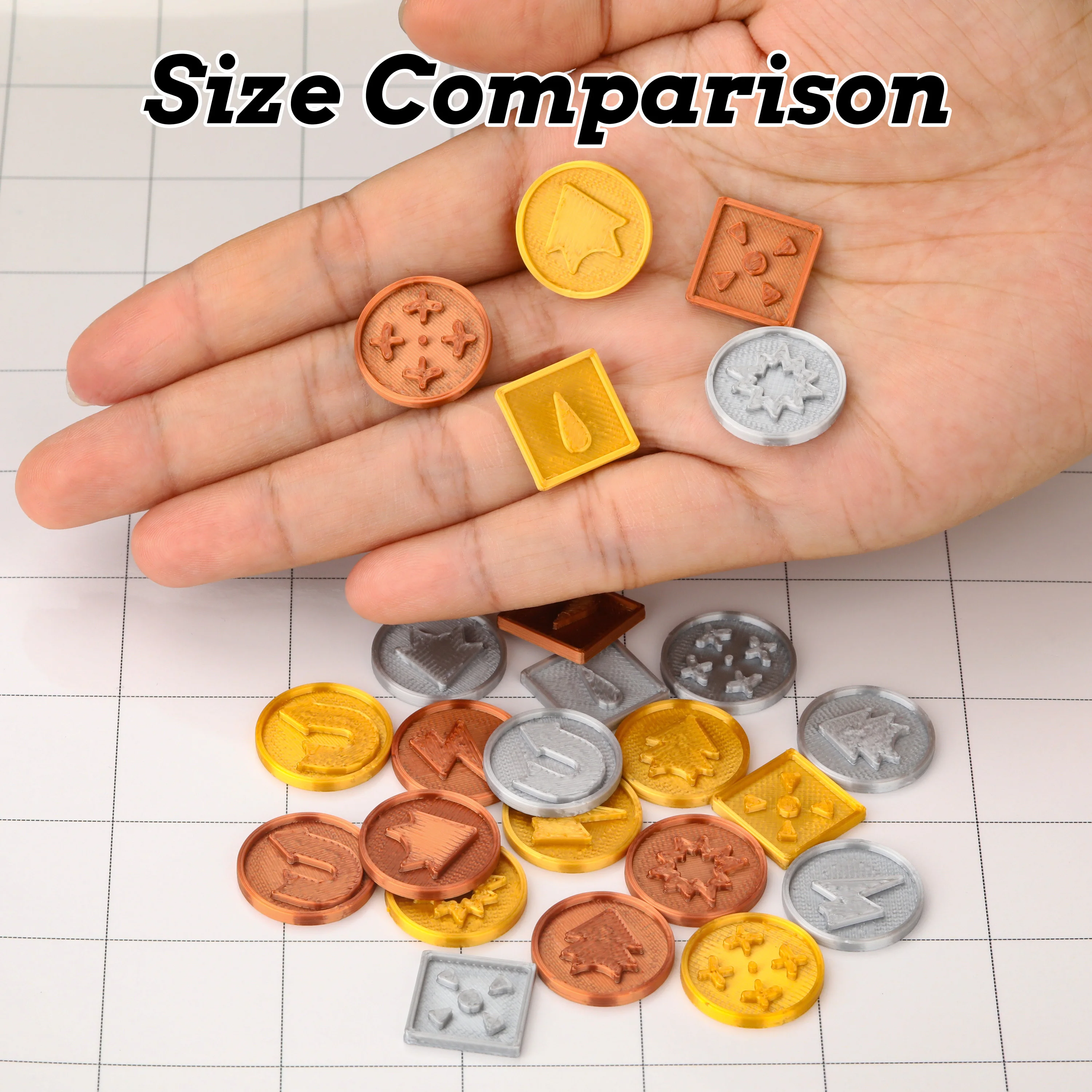 24Pcs TRPG Token Miniature, Multi-Color Status, Resource & Condition Markers | Practical RPG Game Accessories, Clean & Straight