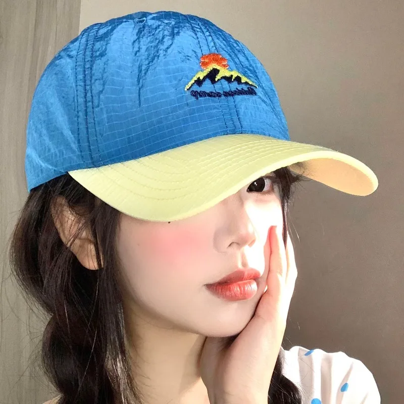 

Unisex Quick Dry Baseball Cap Outdoor Camping Embroidery Mountain Sun Protection Peaked Hat Women Men Casual Streetwear Dad Hat